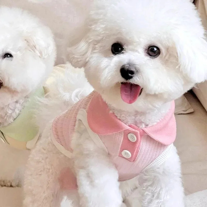 Fashion Pet Polo Shirt Spring Summer Breathable Casual Dog Clothes Soft Skin-friendly Puppy Sweatshirt for Small and Medium Breeds