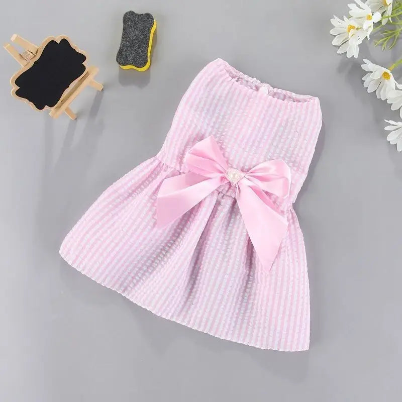 1pc Pet Supplies Small Dog Flower Princess Dress Kitty Teddy New Pet Clothes Cute Dog Skirt Summer Thin Pet Accessories
