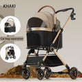 Pet 3-in-1 Portable Foldable Pet Strollers with Detachable Bag for Small and Medium Dogs and Cats Up to 45 lbs, Carts Basket Can Be Separated