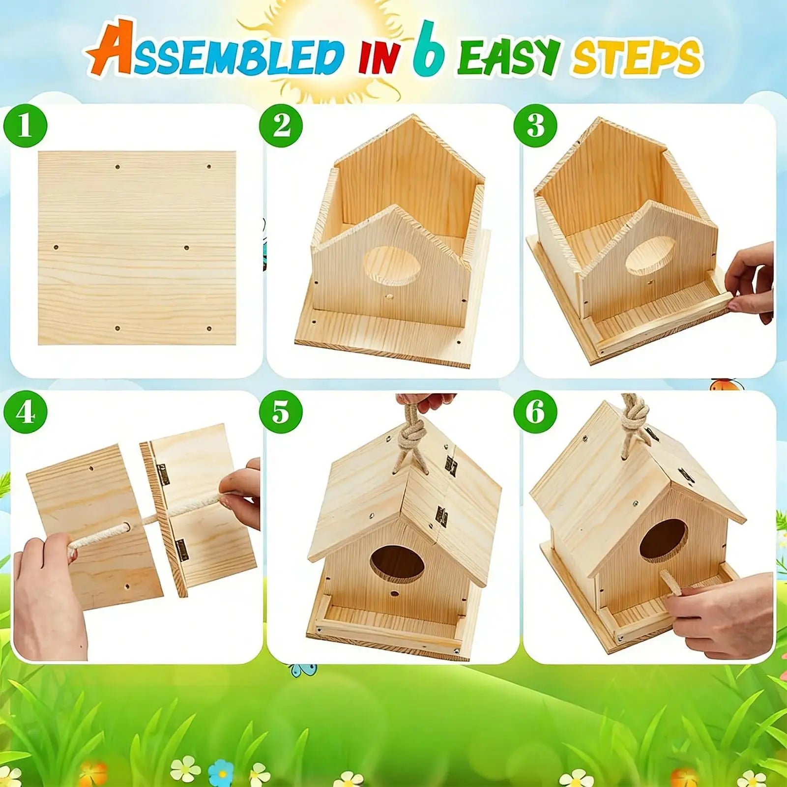 DIY wooden birdhouse – painting set, for children and family