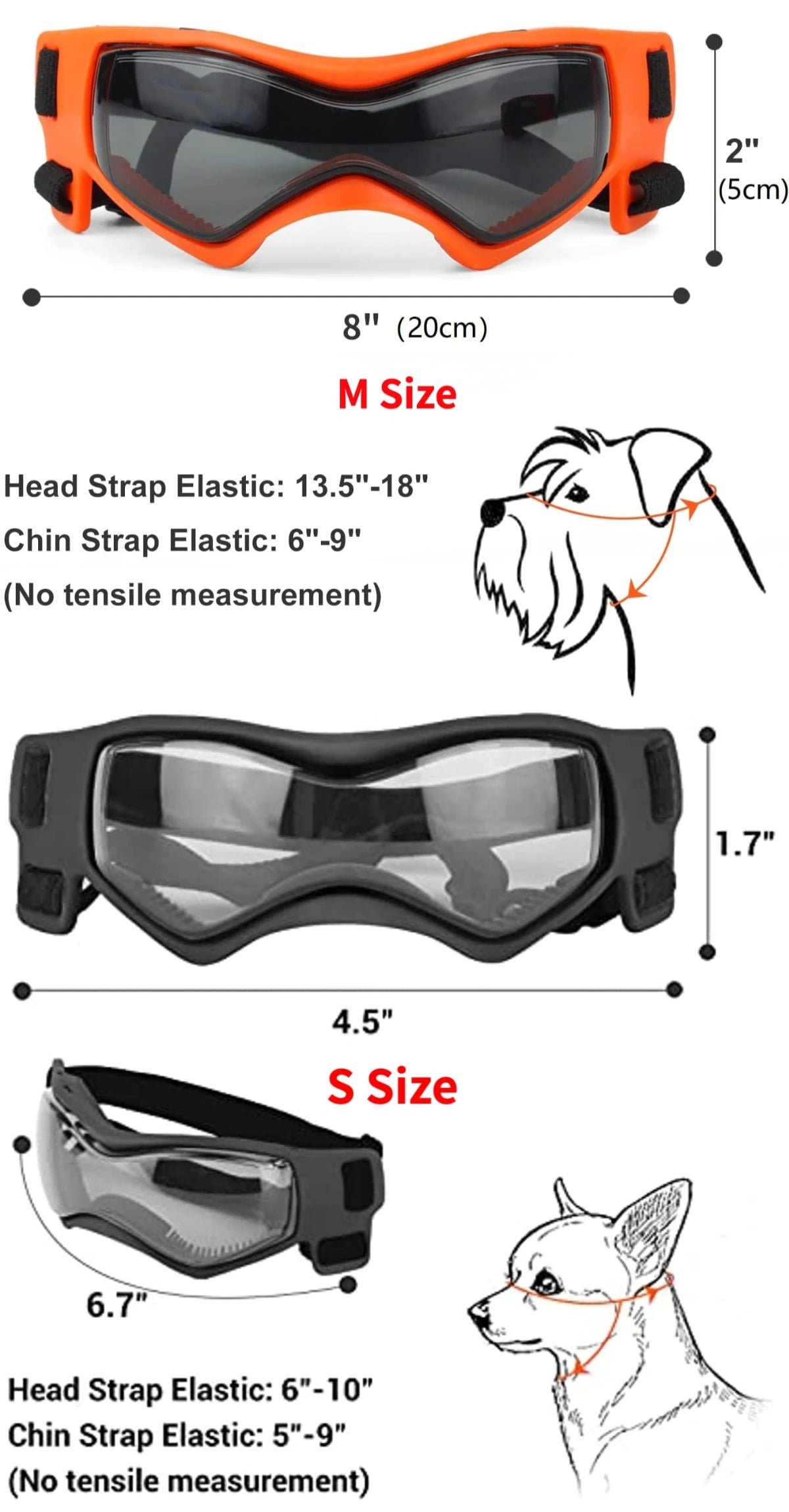 Protective Goggles for Dogs, Cat Sunglasses, Outdoor UV Protection Sunglasses for Small and Medium Dogs, Puppy Glasses, Pet Accessories