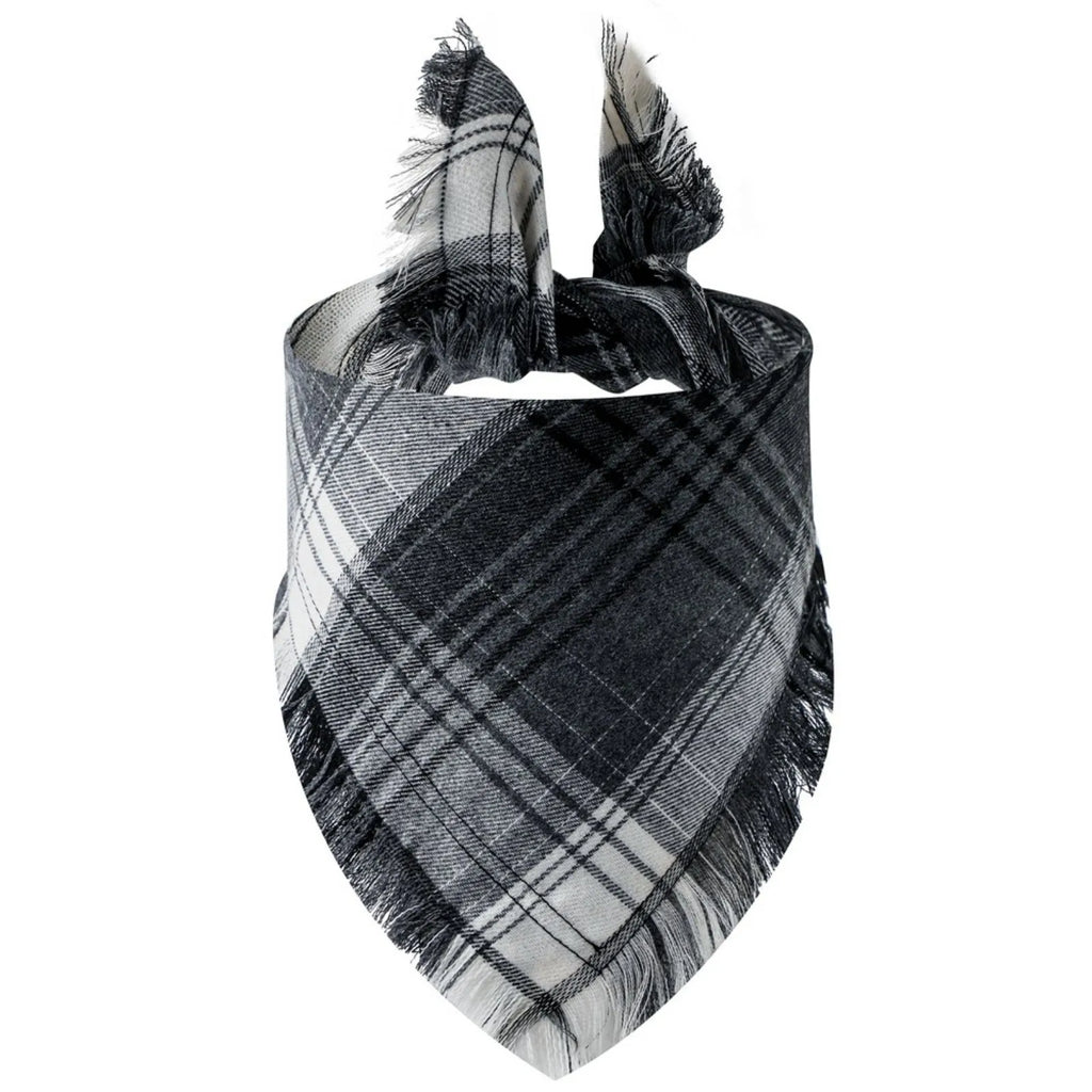 Plaid Tassel Dog Bandana Pet Triangular Scarf Pet Dog Cat Scarf Dog Supplies Photo Prop Stuff Bib Cat Puppy Accessories