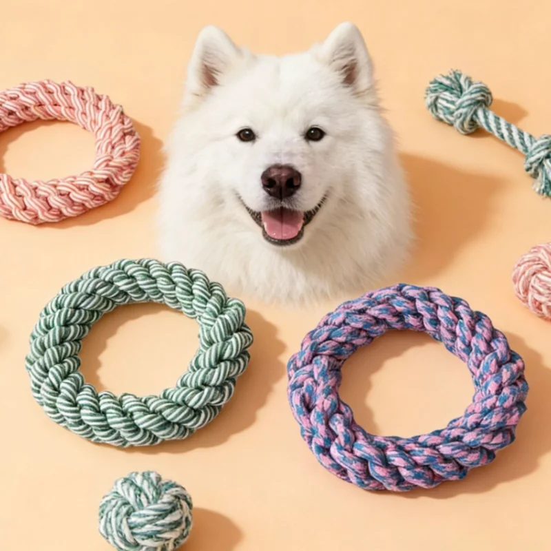 Pet Dog Rope Toy Durable Chew Bite Resistant Drag Pet Toys for Medium Large Dogs Golden Retriever Pitbull Labrador Supplies
