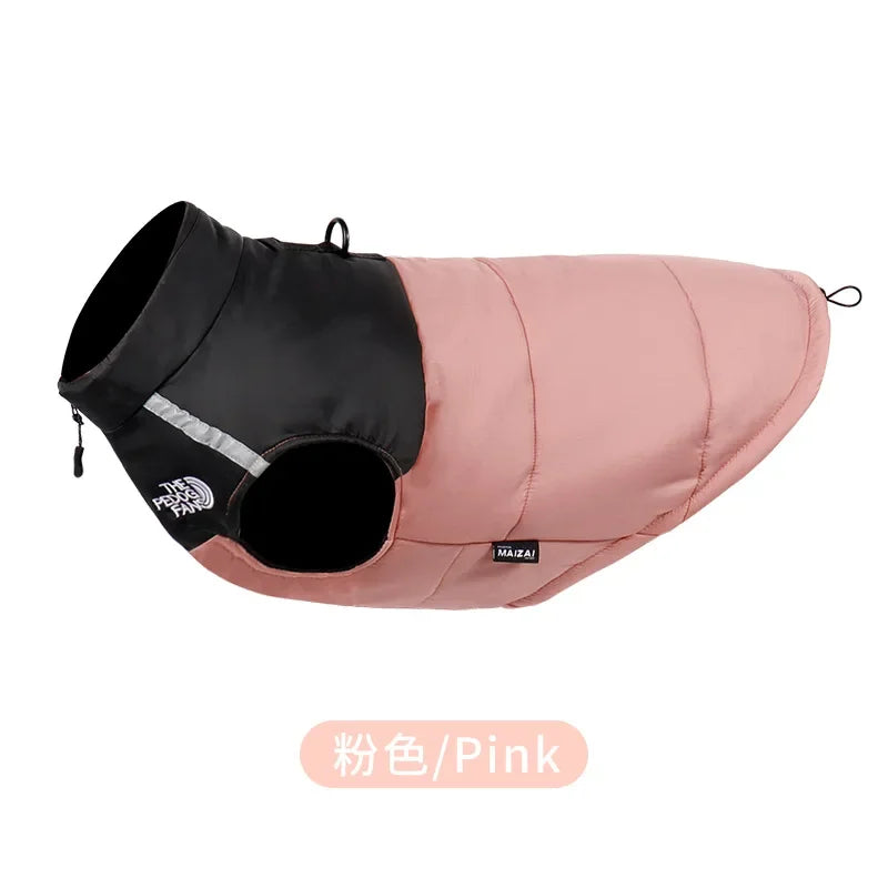 Winter dog jacket – padded, warm, with reflectors