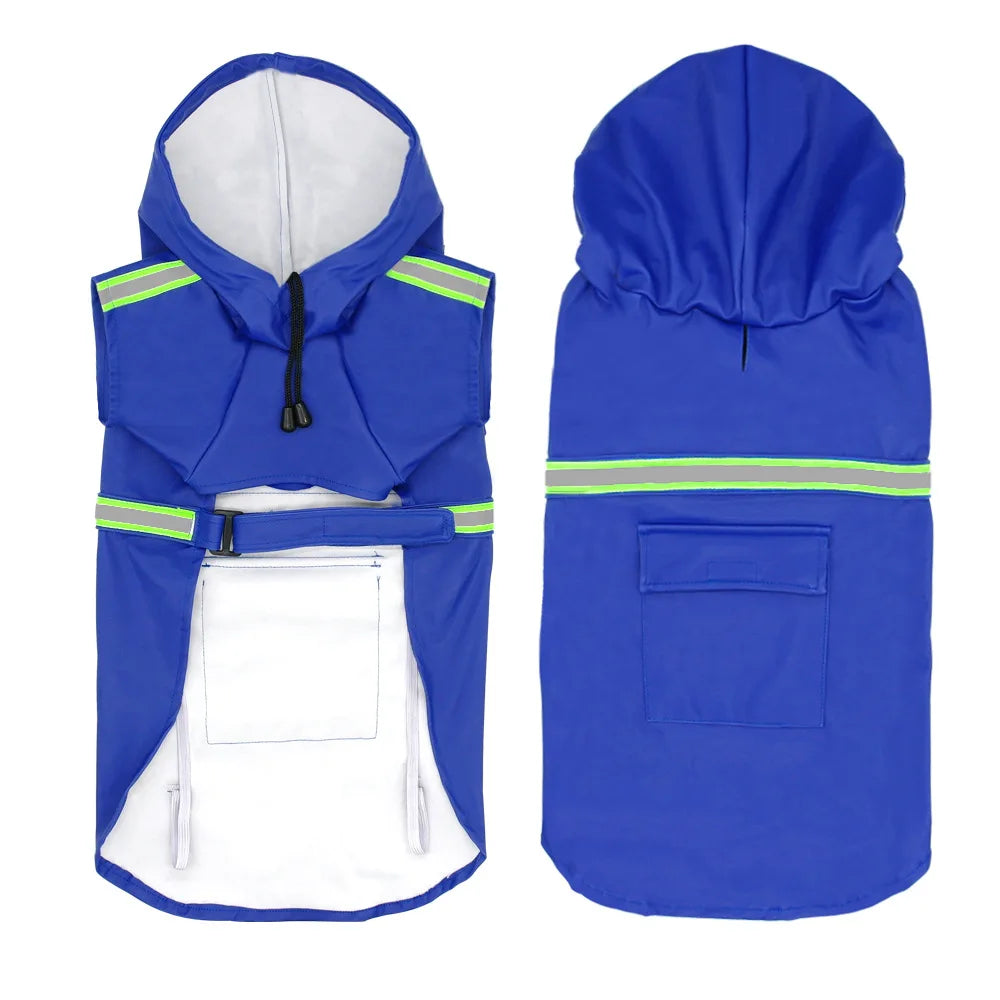 Waterproof Rain Jacket for Dogs with Reflectors – S–5XL, 4 colors