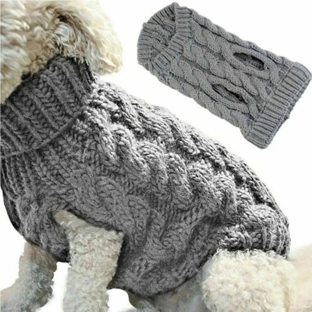 Pet Dog Sweater Small Dog Clothes Fashion Autumn Winter Solid Knitting Warm Comfortable Clothing Cat Puppy Clothes Costume