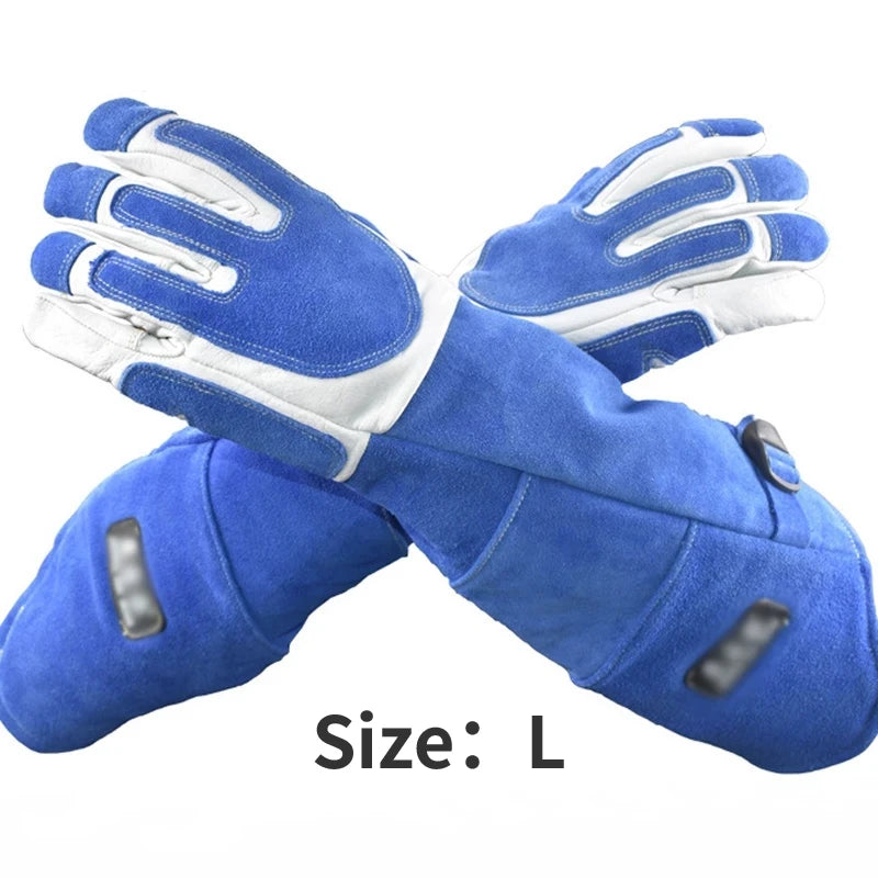 Dog and Cat Animal Anti-Bite Protection Gloves, Cat Scratch and Snake Bite Pet Gloves, Leather Thickened Training Dog Anti-Biting Gloves