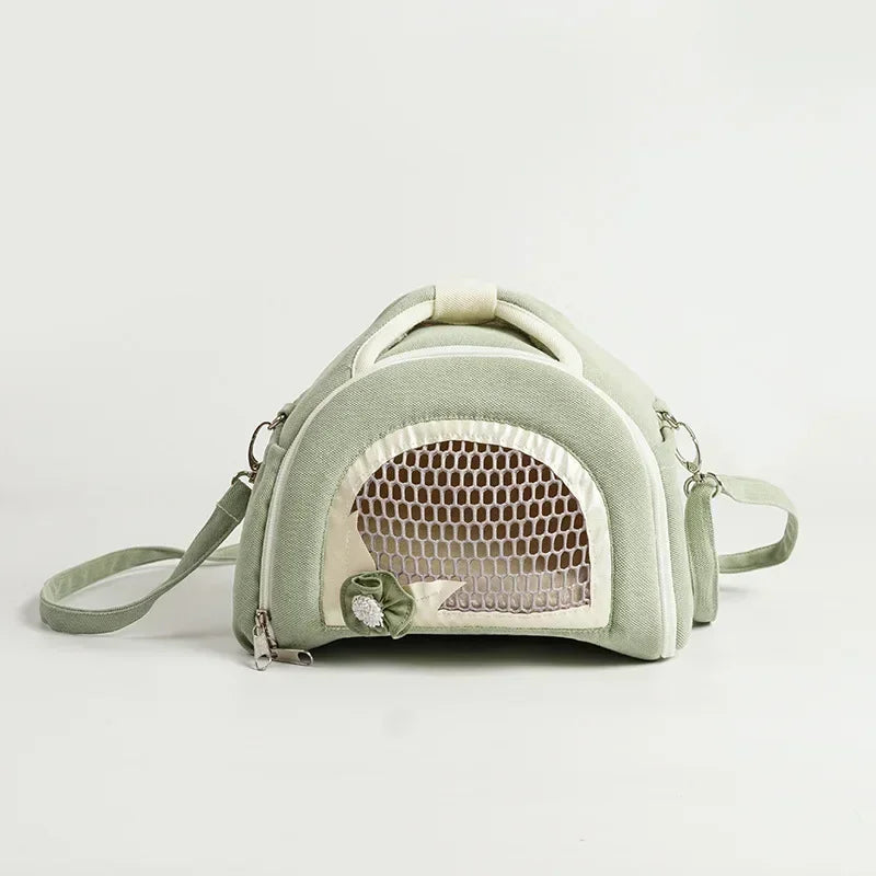 Breathable Pet Bag Small Pet Carrier Bag Breathable Comfortable Pet Travel Tote Bag Sling for Hamster Guinea Pig Rabbit Hedgehog