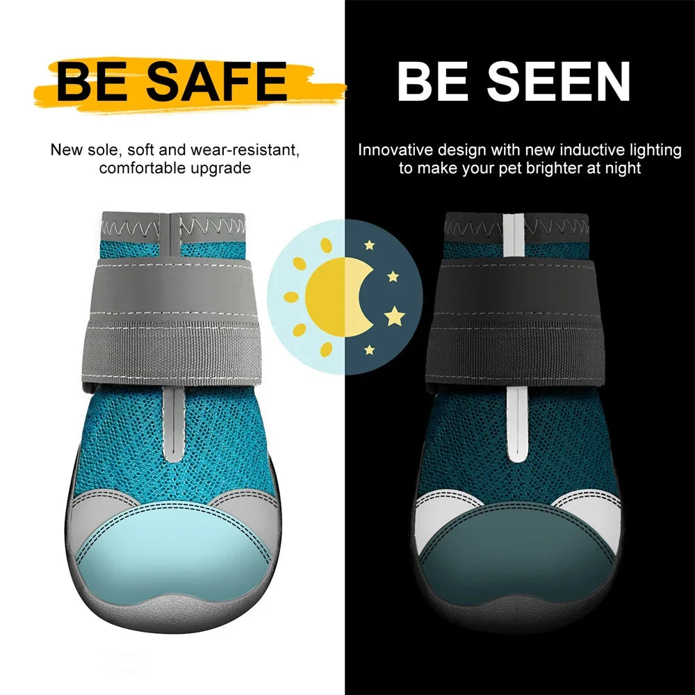 Silicone Dog Boots – breathable, anti-slip, reflective