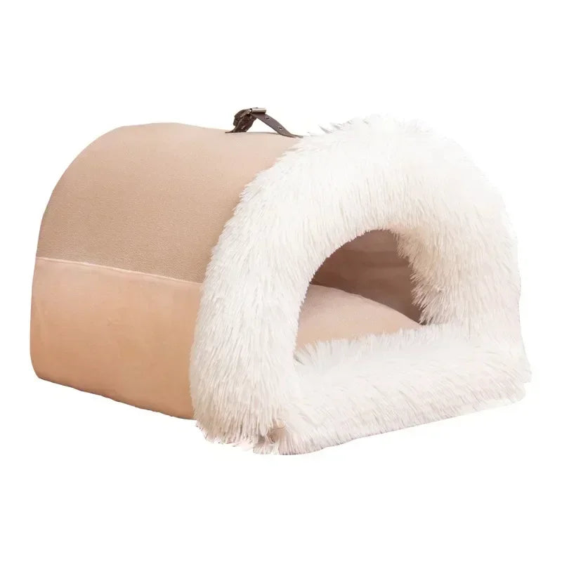 Plush Basket - Warm Bed for Cats and Small Dogs, M/L
