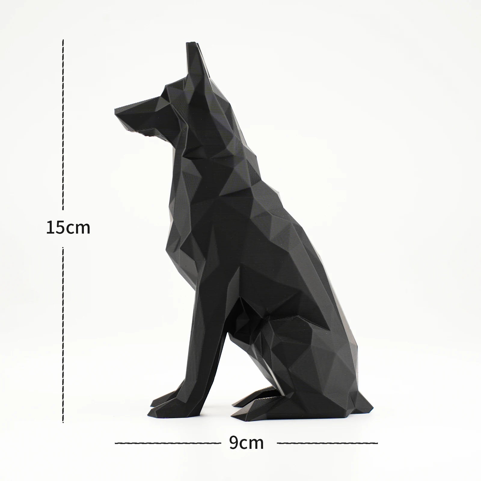 Dog Figurine Animal Statues Black German Shepherd Sculptures Ornament Elegant Designs for Room & Car Decoration Idea Festive Gift