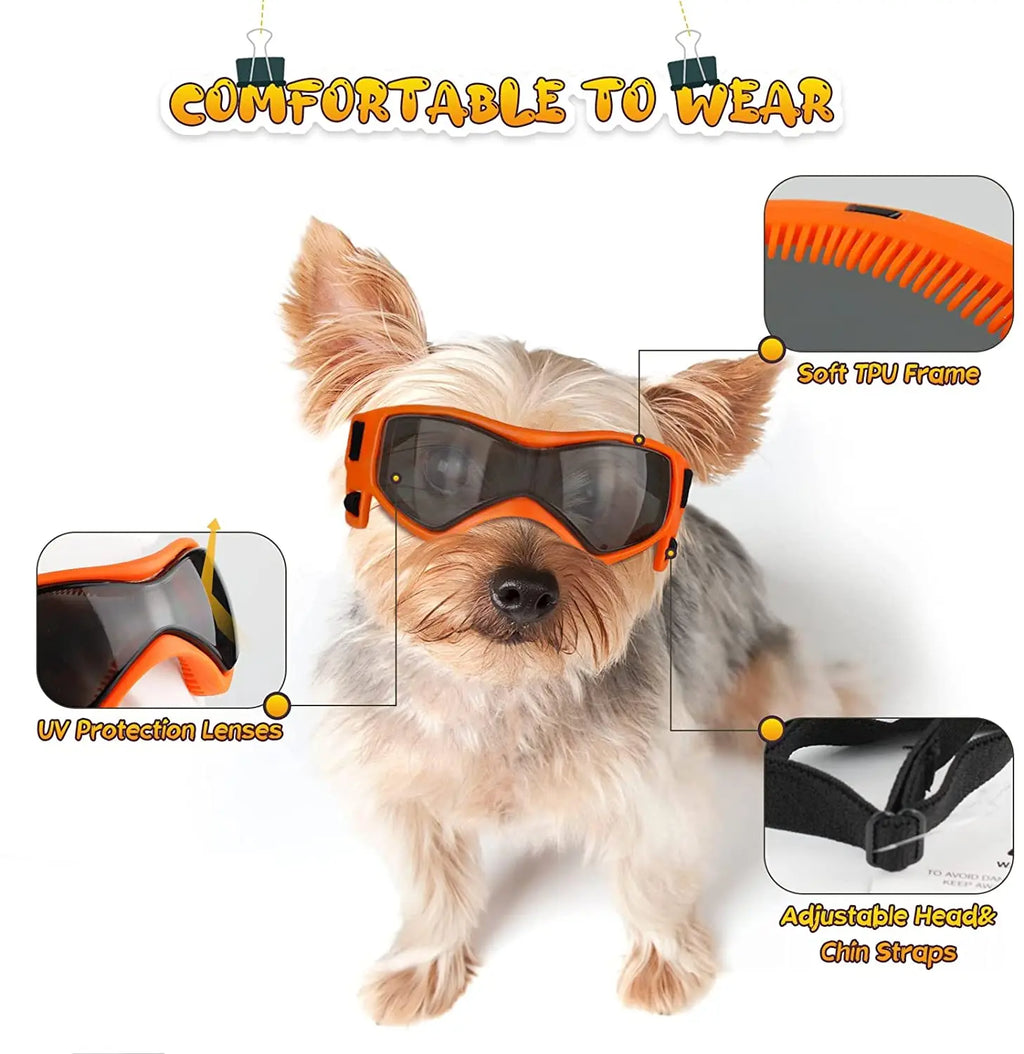 Protective Goggles for Dogs, Cat Sunglasses, Outdoor UV Protection Sunglasses for Small and Medium Dogs, Puppy Glasses, Pet Accessories