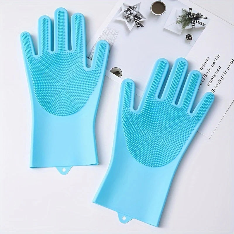 Pet Bath Gloves for Dogs And Cats Thick Anti-Scratch Scratch Protection Dog Bath Scrub Brush Essential Dog Supplies