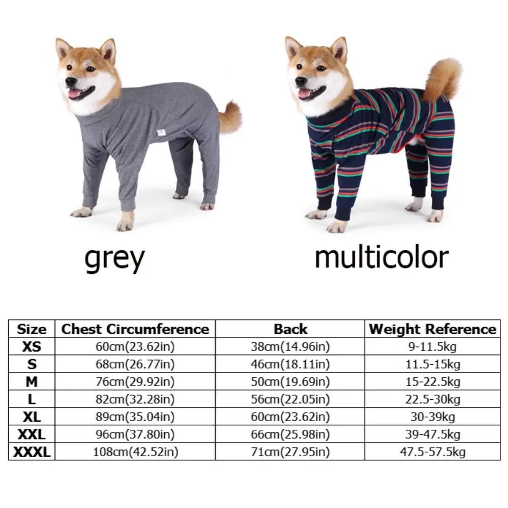 Stretchy dog sweater – soft jumpsuit, physiological suit, pajamas