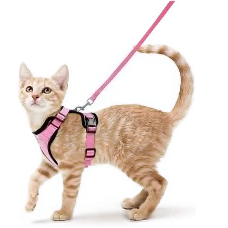 Cat Harness and Leash for Walking, Escape-Proof Soft Adjustable Vest Harnesses for Cats, EasyControl