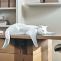 Geometric Cat Sculpture in a Lying Position – Modern Home Decor