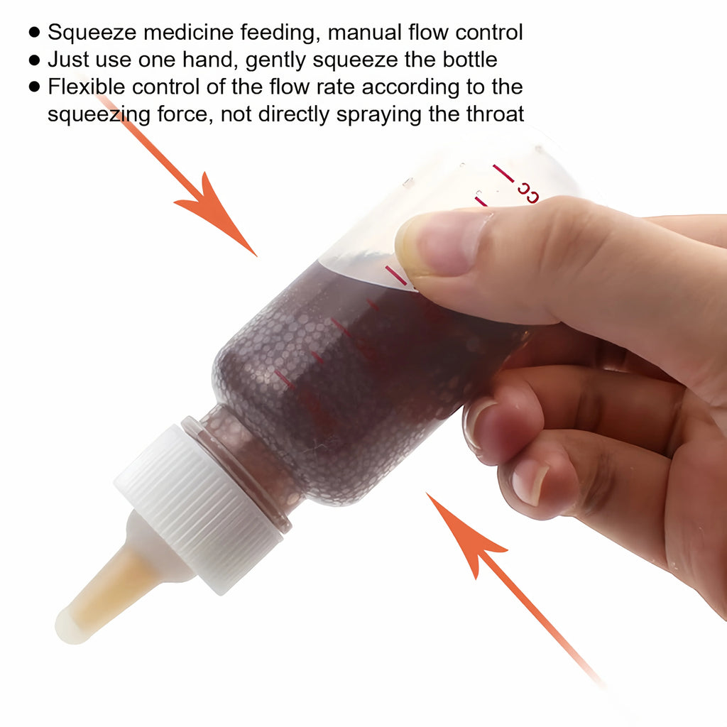 Pet Feeding Set for Cats and Dogs, Soft Silicone Pet Nursing Bottle with Transparent Storage Box, Sanitary, Clean, and Easy to Carry