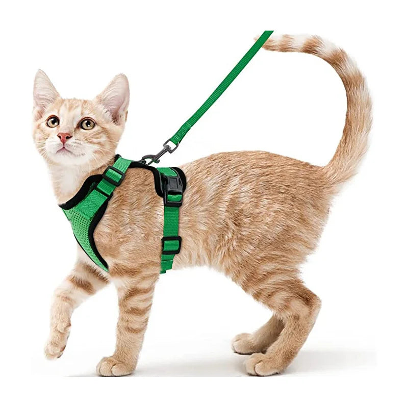 Cat Harness and Leash for Walking, Escape-Proof Soft Adjustable Vest Harnesses for Cats, EasyControl