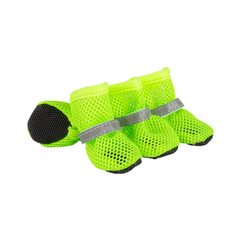 Breathable dog booties – anti-slip, washable, set of 4