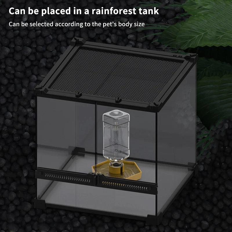 Reptiles Water Feeder Bowl Food Feeder Bottle For Reptiles Pet Anti-slip Automatic Dispenser For Lizards