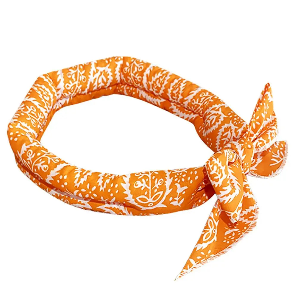 Cooling Pet Bandana for Dogs and Cats Summer Heat Relief Cotton Polyester Blend Adjustable Easy to Soak Use Lightweight Breathable