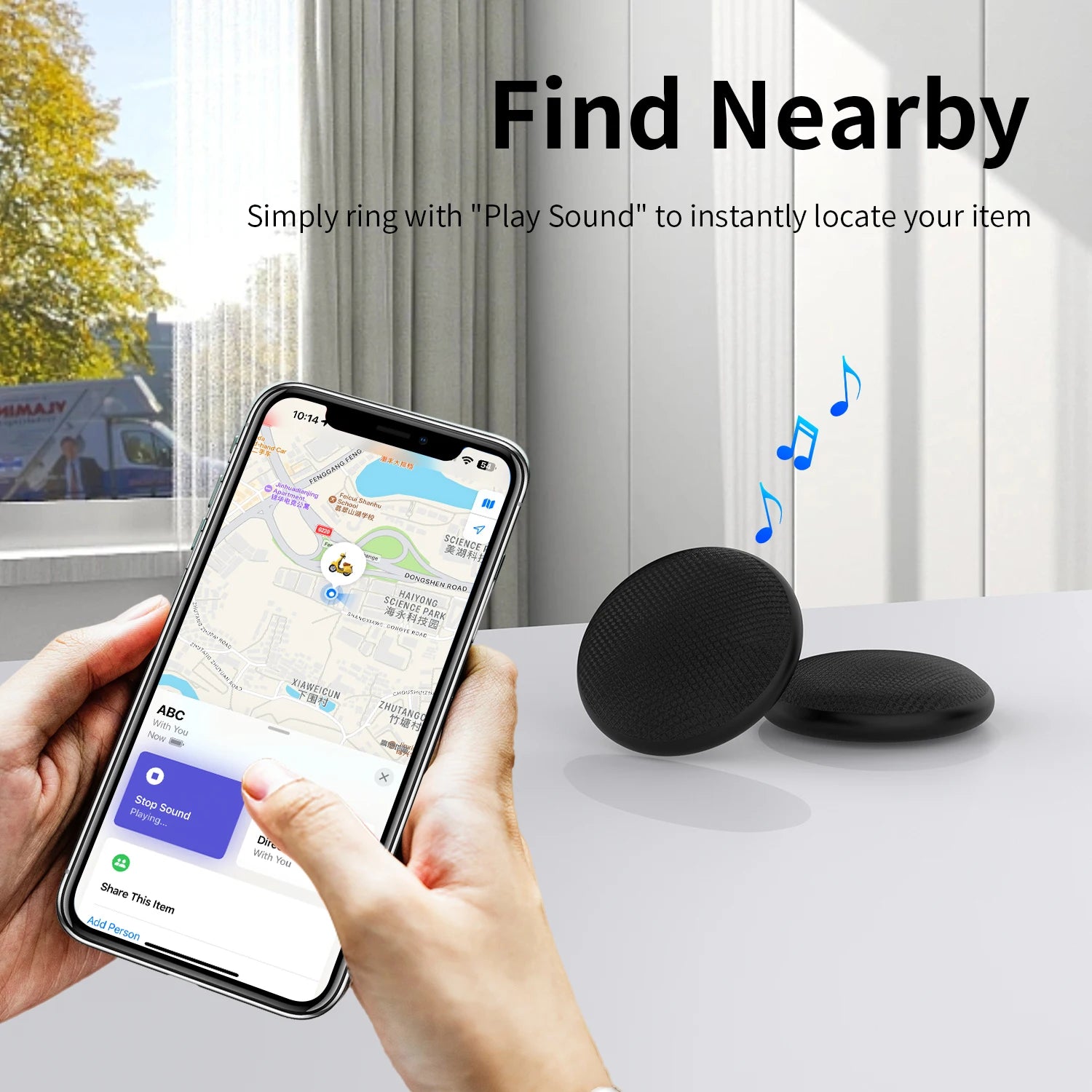 GDGO MFi Certified Pet Tracker AirTag Alternative Anti-Lost Device for Cats Dogs Bikes Compatible with iPhone
