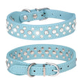 Zircon collar for dogs and cats - PU leather, adjustable, elegant