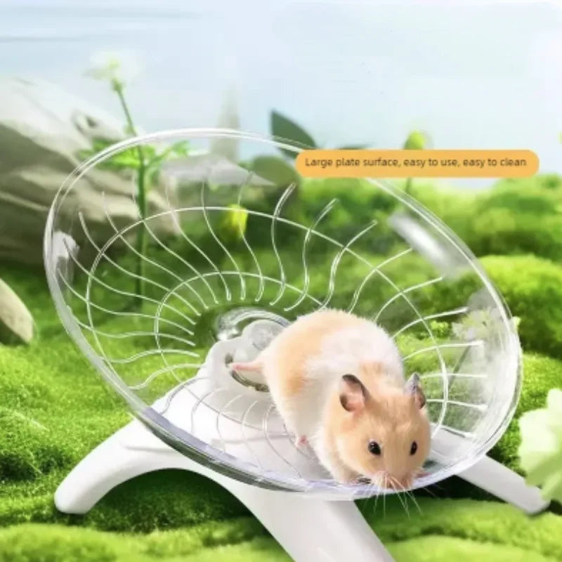 Silent Running Wheel for Small Pets - Quiet Safe Exercise Equipment Ideal for Hamsters, Mice, Parrots, and Other Small Animals
