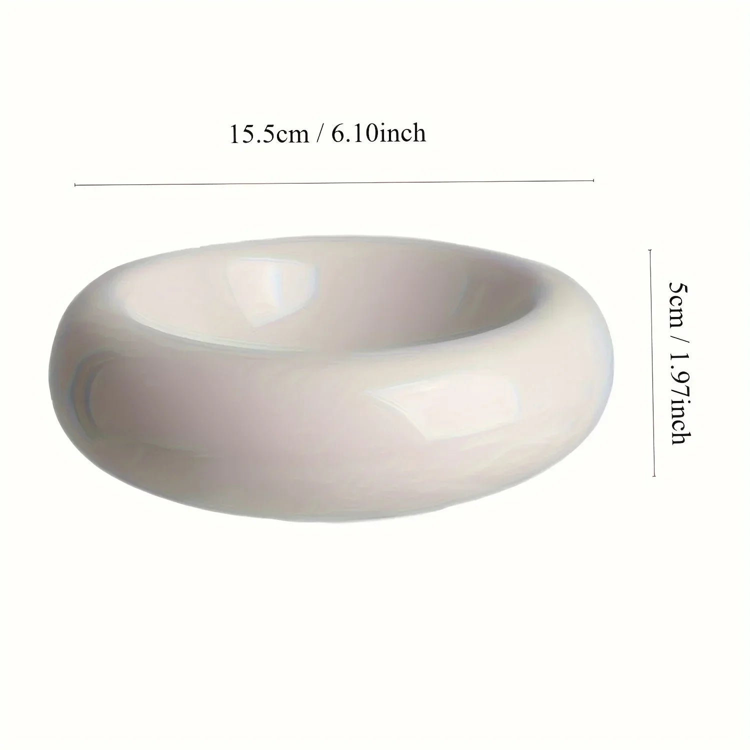 Ceramic Cat Bowl – Donut Design, Anti-Spill