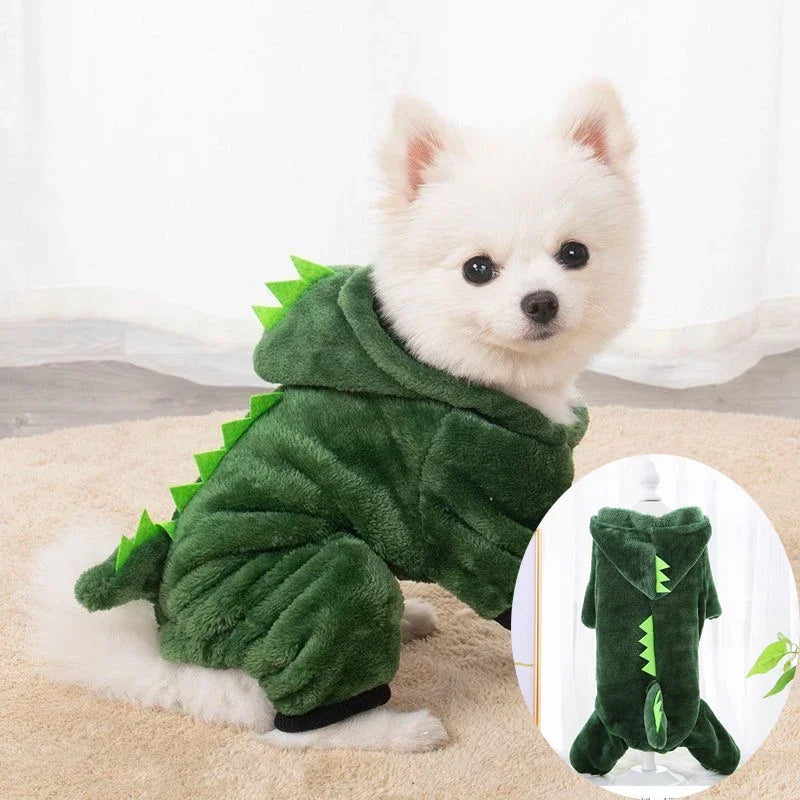 Winter fleece jumpsuit for dogs and cats – animal prints, XS–XXL
