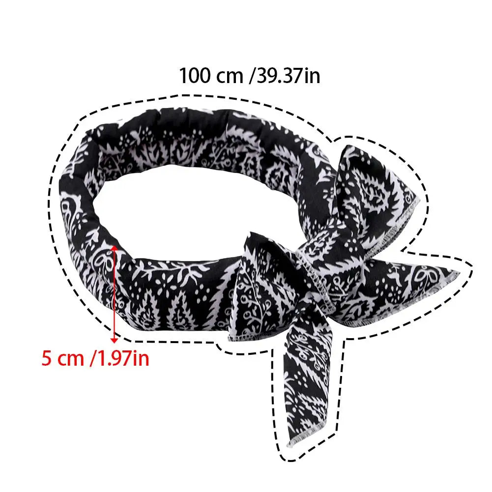 Cooling Pet Bandana for Dogs and Cats Summer Heat Relief Cotton Polyester Blend Adjustable Easy to Soak Use Lightweight Breathable