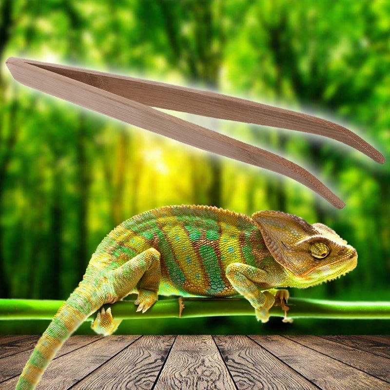 Reptile Feeding Tools 16.5/28cm Bamboo Tweezers Reptile Insects Lizard Gecko Turtle Snake Spider Bird Feeding Cleaning Tool