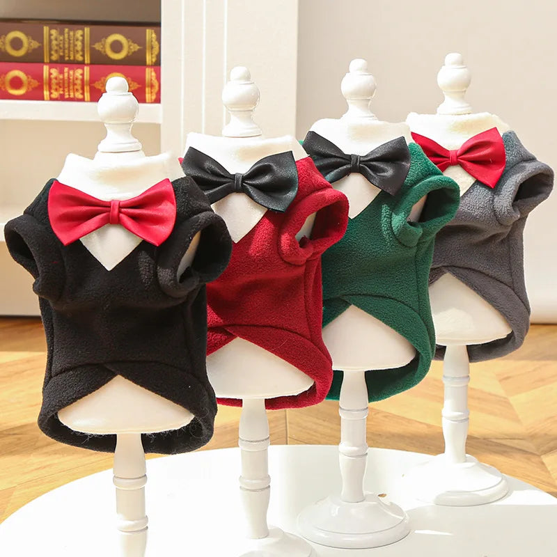 Formal Suits for Small Dogs and Cats – Tuxedo with Bow Tie, Weddings and Celebrations