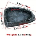 1 Pc Realistic Stone-like Reptile Feeding and Water Bowl Safe and Durable Ideal for Bearded Dragons and Other Small Reptiles