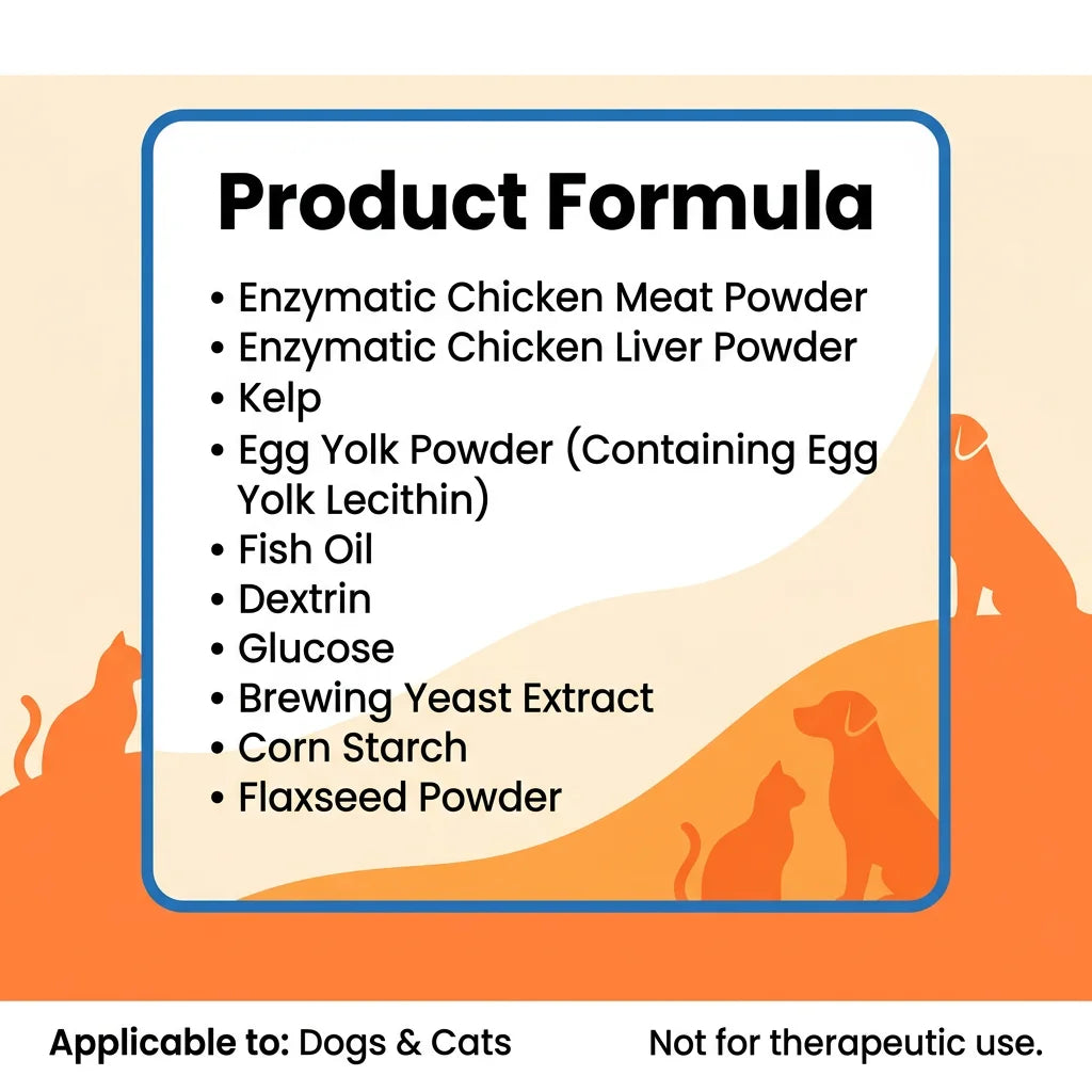 Pet Coat Care Lecithin 180pcs Dogs Cats Hair Density Follicle Health Shine Supplement Omega-3 Fish Oil Vitamin B Natural