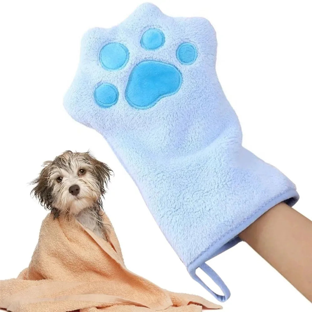 Portable Special Cat Bath Towel, Professional Absorbing Pet Drying Glove, Durable Deshedding Towel Glove for Cats and Dogs