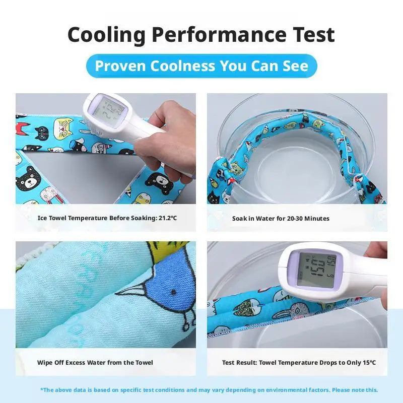 Cooling Pet Bandana for Dogs and Cats Summer Heat Relief Cotton Polyester Blend Adjustable Easy to Soak Use Lightweight Breathable