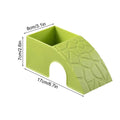 Reptile Feeding Dish 2-in-1 Food & Water Bowl with Shelter Non-Spill Resin Ornament for Bearded Dragon, Turtles Geckos Chameleon