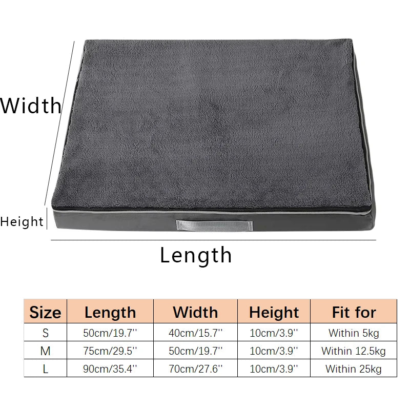 Memory foam prostirka za pse i mačke – uklonjivi pokrivač, vodootporna, za sve sezone