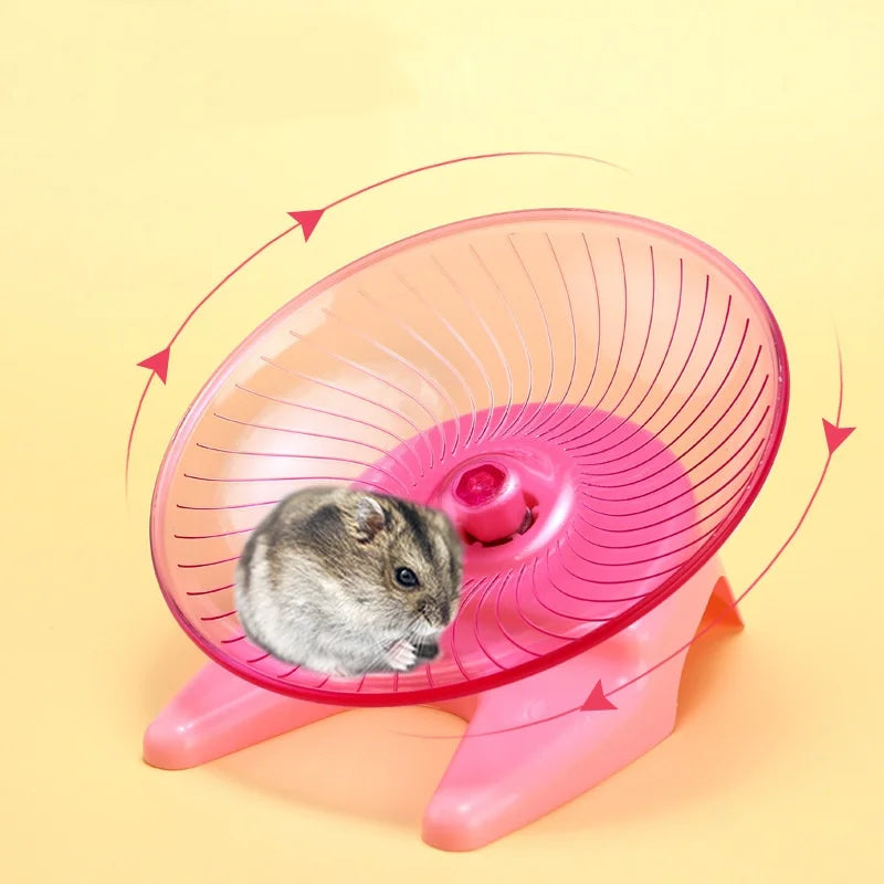Silent Running Wheel for Small Pets - Quiet Safe Exercise Equipment Ideal for Hamsters, Mice, Parrots, and Other Small Animals