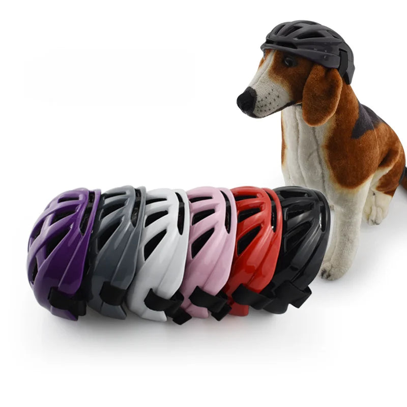 Dog Helmet Safe Motorcycle Protective Hat Helmet Light Vent Hole Multi-Sport Pet Hard Hat Outdoor Bike Doggy Cap for Dog and Cat