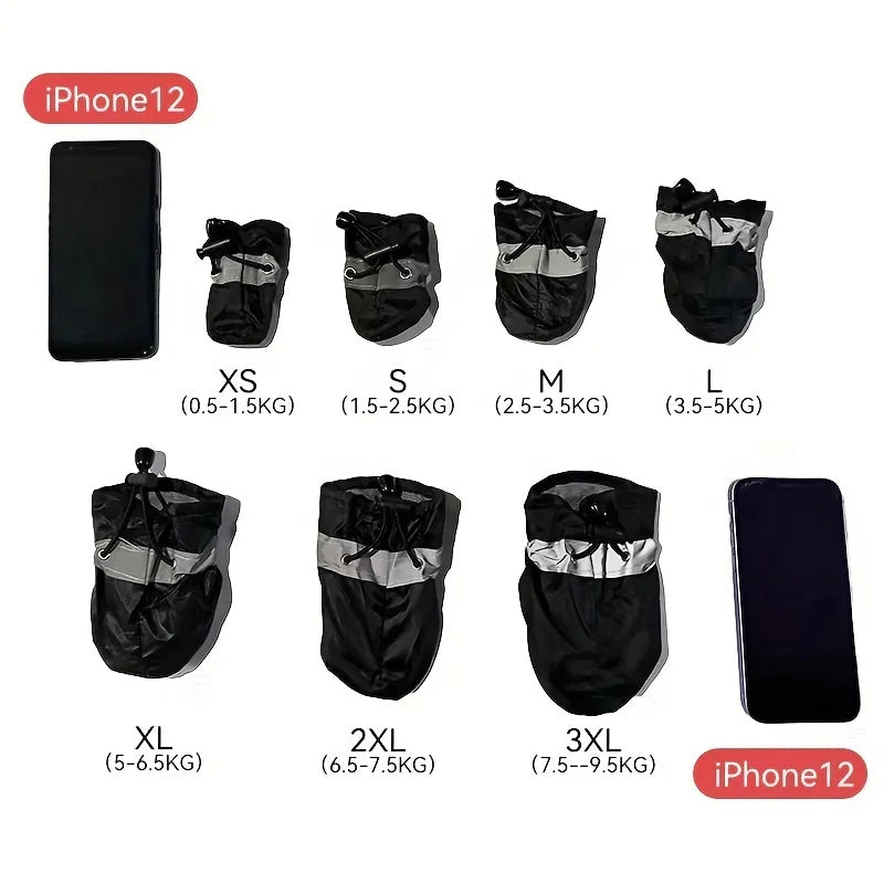 Waterproof Dog Boots – Set of 4, Paw Protection, XS–XXXL