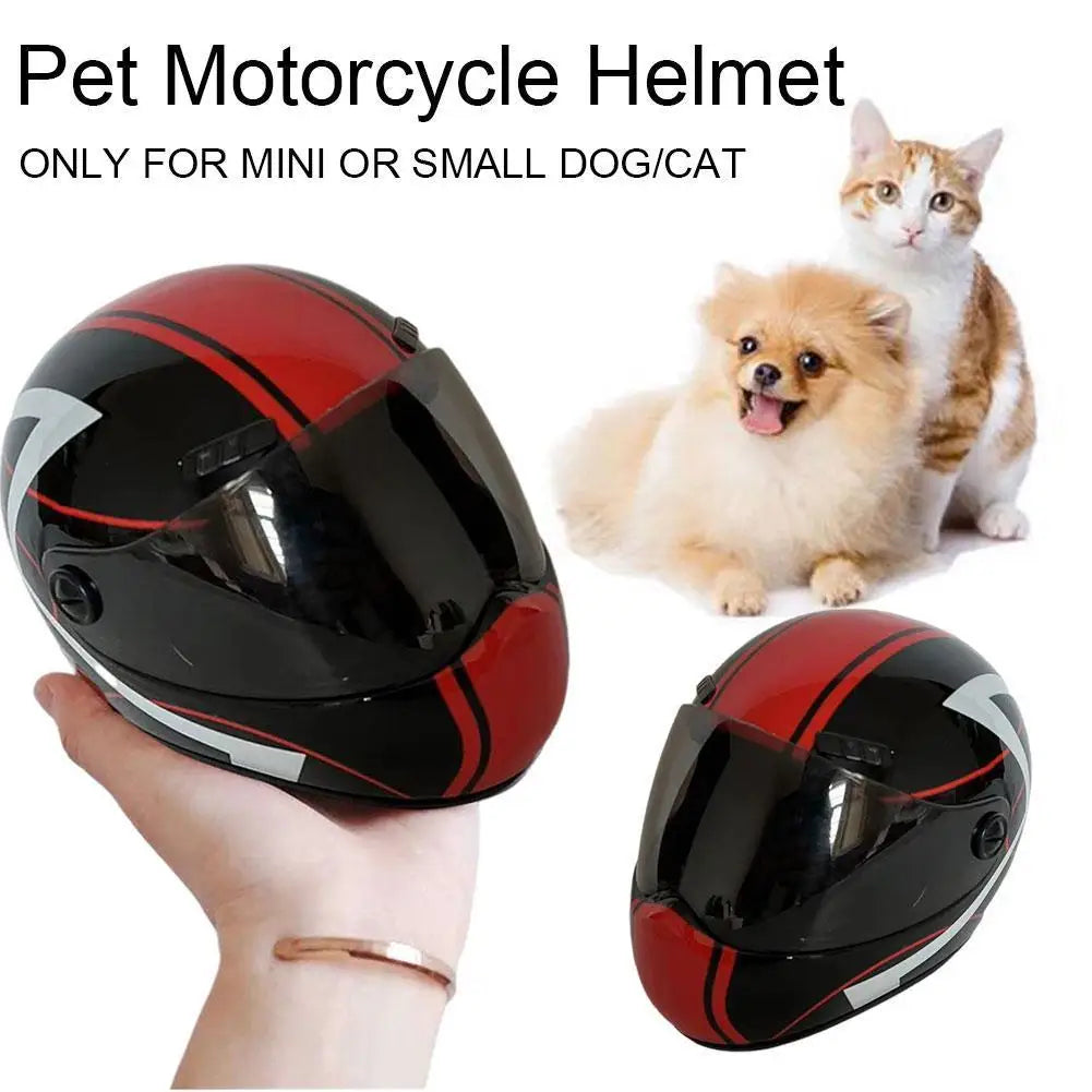 Small Pet Motorcycle Helmet Cat Dog Puppy Mini Helmets, Full Face Motorcycle Helmet Outdoor Head Protecting Pet Hard Hat New