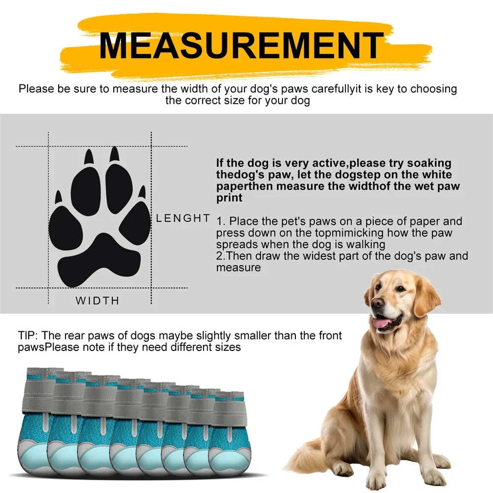 Silicone Dog Boots – breathable, anti-slip, reflective