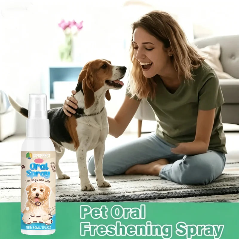 Pet Cleaning Toothpaste and Mouth Spray, Suitable for Cats and Dogs, Removes Tartar, Cleans Pet Teeth, Easy to Use