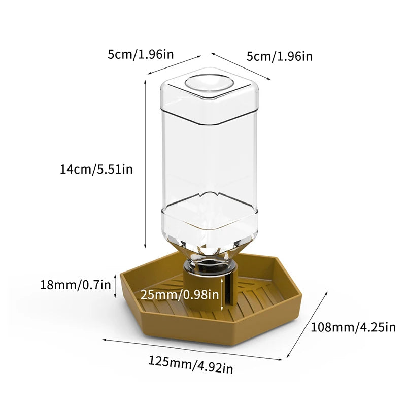 Reptiles Water Feeder Bowl Food Feeder Bottle For Reptiles Pet Anti-slip Automatic Dispenser For Lizards