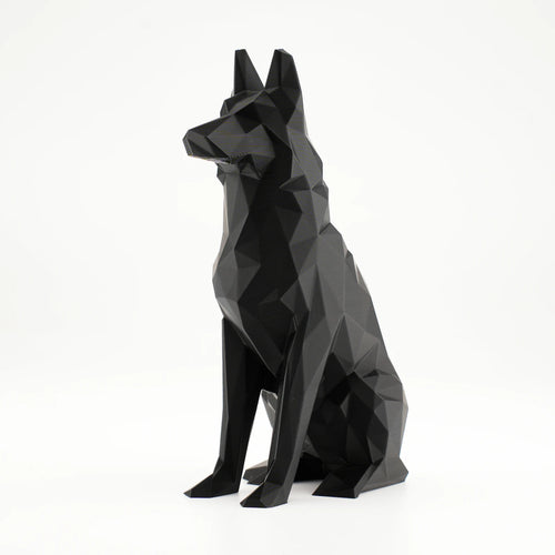Dog Figurine Animal Statues Black German Shepherd Sculptures Ornament Elegant Designs for Room & Car Decoration Idea Festive Gift