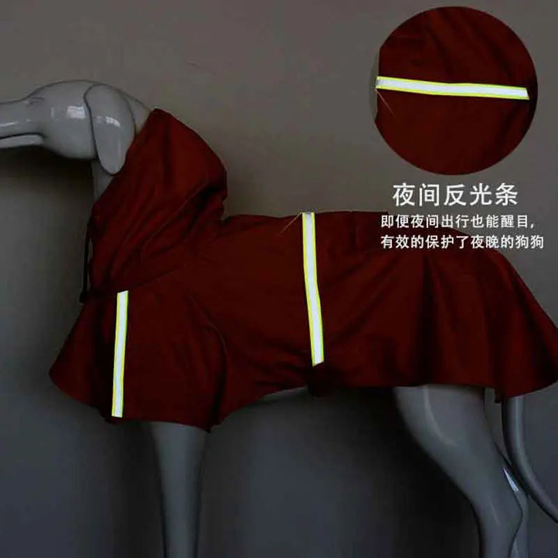 Waterproof Rain Jacket for Dogs with Reflectors – S–5XL, 4 colors