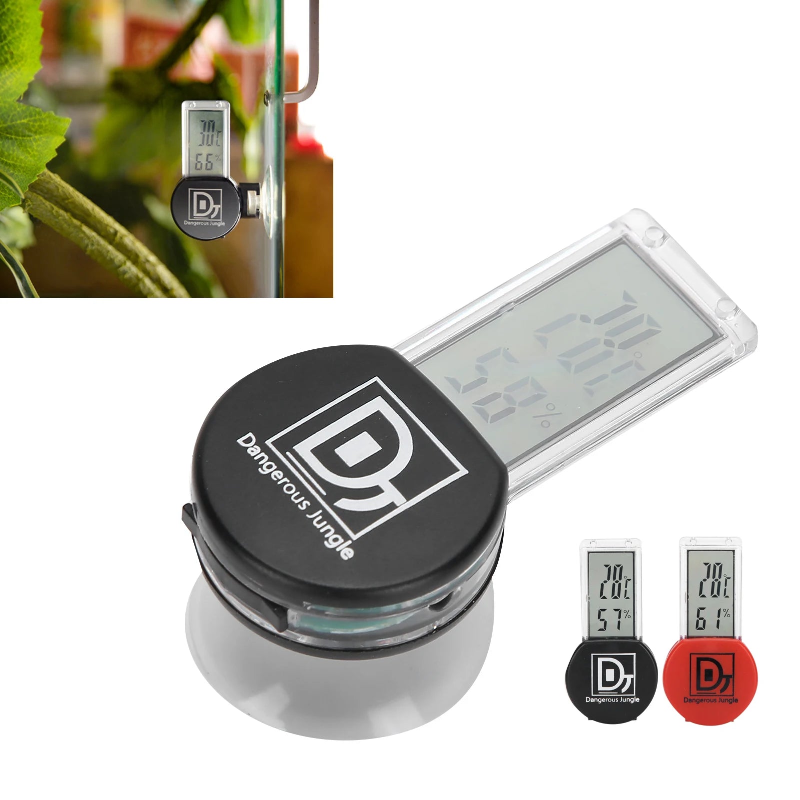 Reptile Temperature Gauge Thermometer Reptile Terrarium Thermometer Hygrometer Digital Display Pet Temperature Gauge