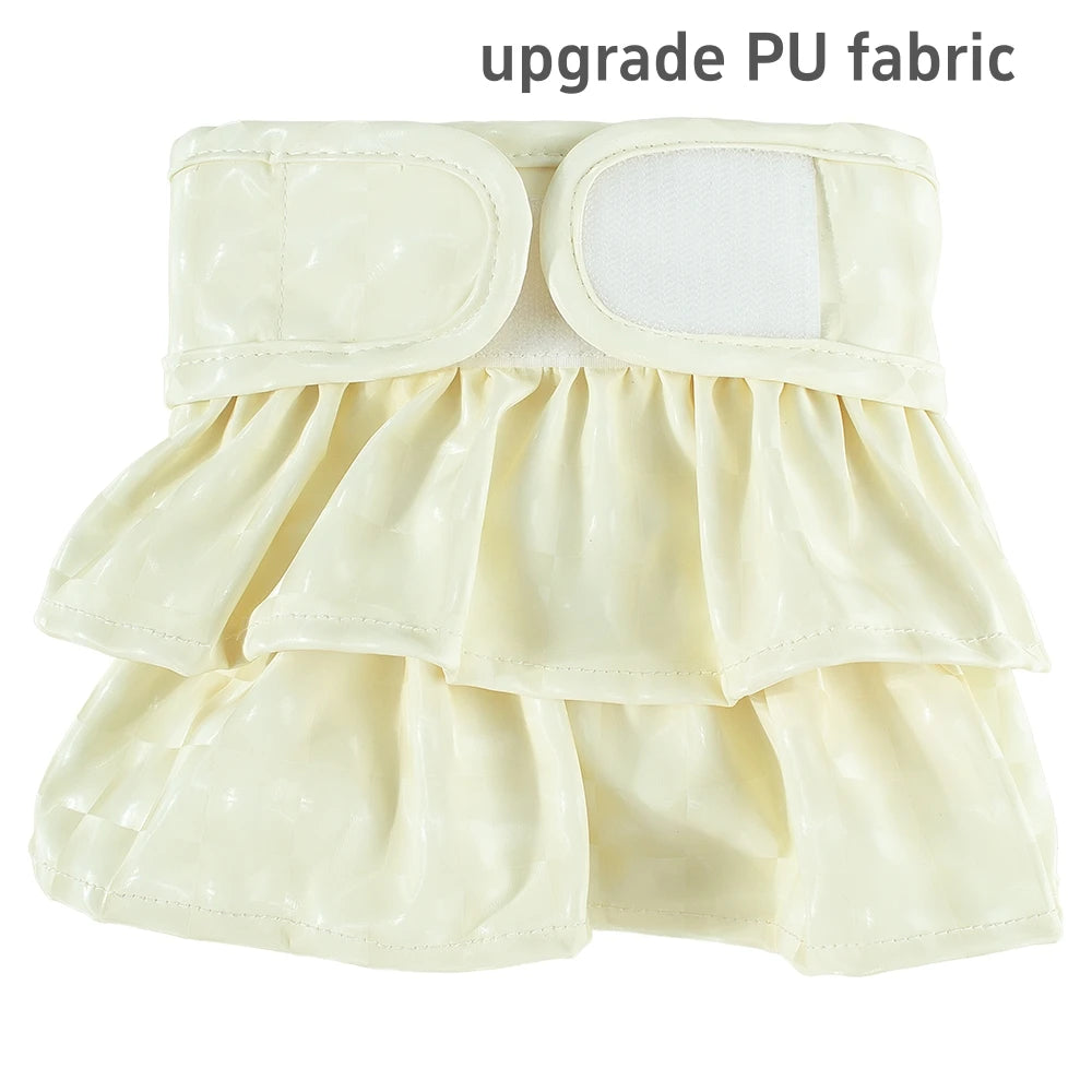 Adjustable Female Dog Diapers Reusable Washable Diapers for Small and Medium Dogs Solid Color Dog Dress Cute Pet Supplies